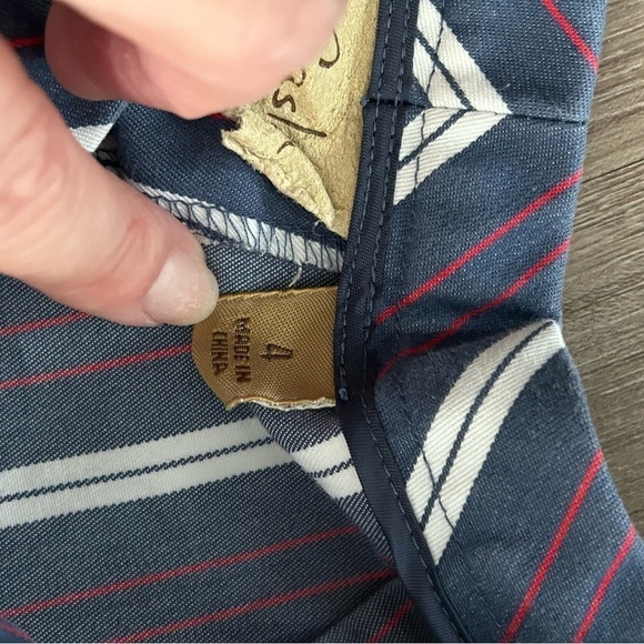 Caslon Blue White Red Stripe Pants Women’s Size 4 - Picture 7 of 9